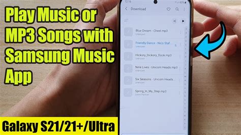 Galaxy S21/Ultra/Plus: How to Play Music or MP3 Songs with .